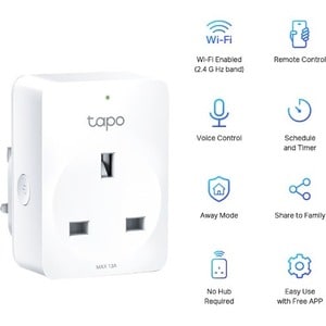 TP-Link Tapo P100 Smart Plug - 10 A - Alexa, Google Assistant Unterstützt