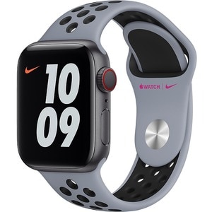 Apple 40-mm Obsidian Mist/Black Nike Sport Band - Regular - Adjustable - Regular - Pin-and-tuck Attachment - Obsidian Mist