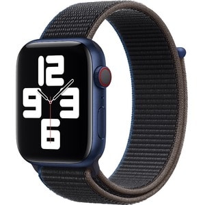 Apple 44mm Charcoal Sport Loop - Extra Large - Adjustable - Extra Large (XL) - Hook & Loop Attachment - Charcoal - Woven N