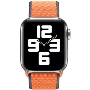 Apple 40-mm Kumquat Sport Loop - Adjustable - Regular - Hook & Loop Attachment - Kumquat - Woven Nylon