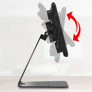 CTA Digital Quick Release Secure Table Kiosk with Wireless Inductive Charging Case - Table - Rubber, Metal