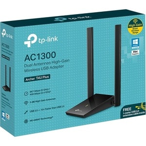 TP-Link Archer T4U Plus - IEEE 802.11ac Dual Band Wi-Fi Adapter for Desktop Computer/Notebook/Wireless Router - USB 3.0 - 