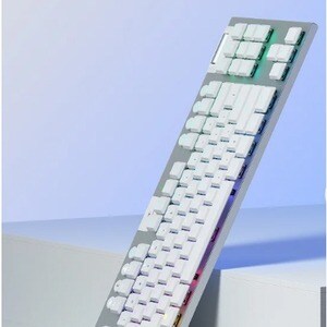 Logitech G915 Gaming Keyboard - Wireless Connectivity - USB Interface - English (US) - White - Mechanical Keyswitch - Blue
