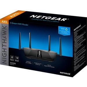 Netgear Nighthawk AX5 RAX43 Wi-Fi 6 IEEE 802.11ax Ethernet Wireless Router - 2.40 GHz ISM Band - 5 GHz UNII Band - 4 x Ant