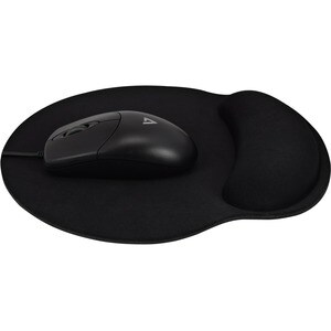 V7 MP03BLK Mauspad - 23 mm x 220 mm x 249,9 mm Abmessung - Schwarz - Schaumstoff mit Formgedächtnis, Gummi - Rutschfest