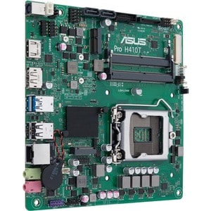 Asus Pro H410T/CSM Desktop Motherboard - Intel H410 Chipset - Socket LGA-1200 - Mini ITX - Pentium Gold, Celeron, Core i5,