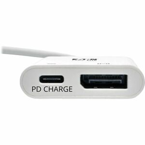 Eaton Tripp Lite Series USB-C to DisplayPort Active Adapter Cable with Equalizer (M/F), UHD 8K, HDR, 60W PD Charging, Whit