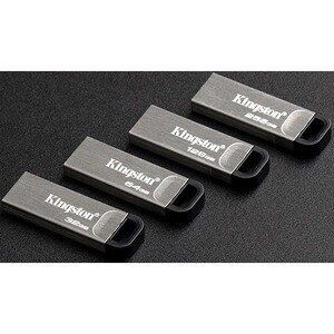 Kingston DataTraveler Kyson DTKN 128 GB USB 3.2 (Gen. 1) Typ A Flash-Laufwerk - Silber - 200 MB/s Read Speed - 60 MB/s Wri