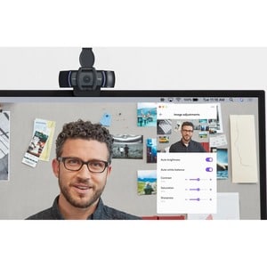 Logitech C920e Webcam - 3 Megapixel - 30 fps - USB Type A - TAA Compliant - 1920 x 1080 Video - Auto-focus - Microphone - 