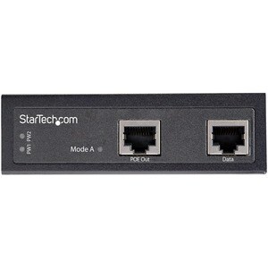 StarTech.com Industrial Gigabit Ethernet PoE Injector 30W 802.3at PoE+ Midspan 48V-56VDC Power Over Ethernet Injector Adap