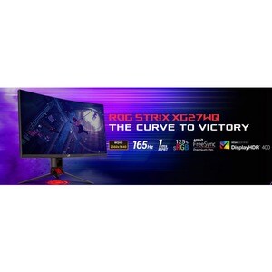Asus ROG Strix XG27WQ 68,6 cm (27 Zoll) WQHD Gekrümmter Bildschirm WLED Gaming-LCD-Monitor - 16:9 Format - 685,80 mm Class