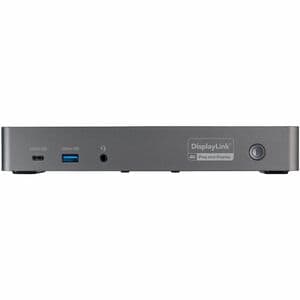 StarTech.com USB-C & USB-A Dock, Hybrid Triple Monitor Laptop Docking Station DisplayPort & HDMI 4K 60Hz/85W PD/6x USB/GbE