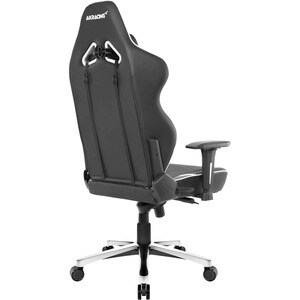 AKRacing Masters Series Max Gaming Chair - For Gaming - Pleather, Metal, Foam, Aluminum, Steel - Black, White
