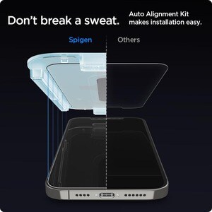 Spigen GLAS.tR EZ Fit Tempered Glass Screen Protector - Transparent - 2 - For LCD iPhone 12, iPhone 12 Pro - Fingerprint R