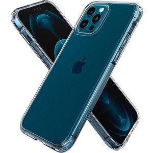 Spigen Ultra Hybrid Case for Apple iPhone 12 Pro, iPhone 12 Smartphone - Crystal Clear - Polycarbonate, Thermoplastic Poly