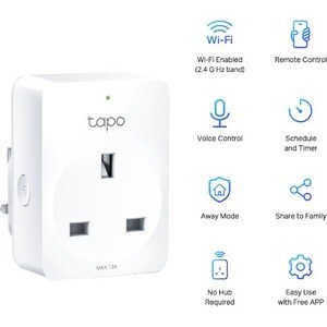 TP-Link Tapo P100 Smart Plug - 10 A - Alexa Supported