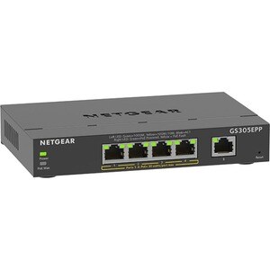 Netgear GS300 GS305EPP 5 Ports Manageable Ethernet Switch - Gigabit Ethernet - 10/100/1000Base-T - 3 Layer Supported - 120