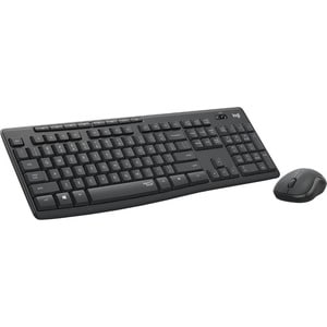 Logitech MK295 Silent Wireless Combo - USB Wireless Wi-Fi - Graphite - USB Wireless RF Mouse - Graphite - AA, AAA - Compat