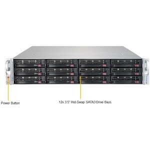 Supermicro SuperStorage 5029P-E1CTR12L - 2U 可机架安装 - P LGA-3647插座 - 1 x 处理器支持 - Intel C622 芯片 - 2 TB DDR4 SDRAM DDR4-2933/P