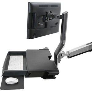Ergotron StyleView 安装臂 用于 键盘, 显示器, 条形码扫描器, 鼠标, 腕托 - 抛光铝 - 1 显示器支持 - 61 cm (24") 支持屏幕 - 14.51 kg 承载量 - 75 x 75, 100 x 100 -