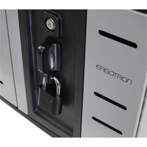 Ergotron 笔记本电脑柜 - 高达 35.6 cm (14") 支持屏幕 - 2.31 kg 承载量 - 35.6 cm 高度 x 55.9 cm 宽度 x 62.2 cm 深度 - 台式机 - 钢 - 黑, 银 - 用于 平板, Chr