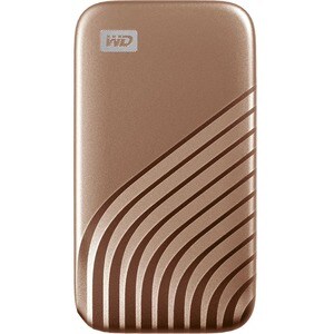 WD My Passport WDBAGF0020BGD-WESN 2 TB Portable Solid State Drive - External - Gold - Desktop PC Device Supported - USB 3.
