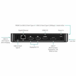 Targus DOCK430USZ USB Type C Docking Station for Notebook/Tablet PC/Desktop PC/Smartphone/Monitor - Gray - 3 Displays Supp