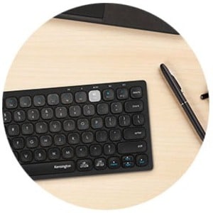 Kensington Keyboard - Wireless Connectivity - English (UK) - QWERTY Layout - Black - Scissors Keyswitch - Bluetooth/RF - 1