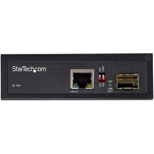 StarTech.com Transceiver/Media Converter - 1 Port(s) - 1 x Network (RJ-45) - Optical Fiber, Twisted Pair - Multi-mode, Sin