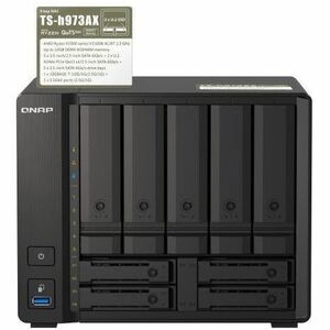 QNAP TS-H973AX-32G-US SAN/NAS Storage System - AMD Ryzen V1500B Quad-core (4 Core) 2.20 GHz - 9 x HDD Supported - 0 x HDD 