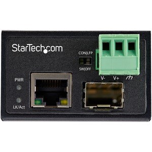 StarTech.com Transceiver/Medienkonverter - 1 Anschluss(e) - 1 x Netzwerk (RJ-45) - Glasfaserleitung, Twisted Pair - Single