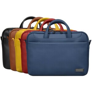 Port ZURICH Carrying Case for 35.6 cm (14") Notebook - Yellow - Synthetic Leather Exterior Material - 150D Polyester Inter