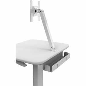 CTA Digital Height-Adjustable Rolling Medical Workstation Cart with VESA Plate - 4 Casters - 1