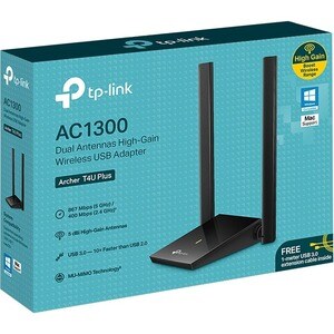 TP-Link Archer T4U Plus Dualband Wi-Fi Adapter - IEEE 802.11ac - USB 3.0 - 1,27 Gbit/s - 2,40 GHz ISM - 5 GHz UNIIDesktop