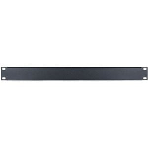 19" Blank Panel, 1U, Black - Steel - Jet Black - 1U Rack Height - 483 mm Width x 9 mm Depth