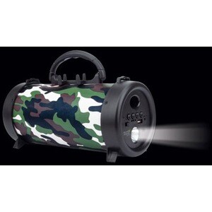 Camouflage Bluetooth Speaker (Clearance Pricing), Decent Sound Output (3W), 3 hour Playback time, FM Radio, Range 10m, mic