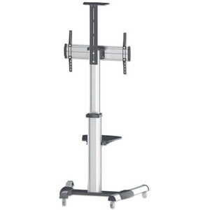 TV & Monitor Mount, Trolley Stand, 1 screen, Screen Sizes: 37-65", Silver, VESA 200x200 to 600x400mm, Max 50kg, LFD, Lifet