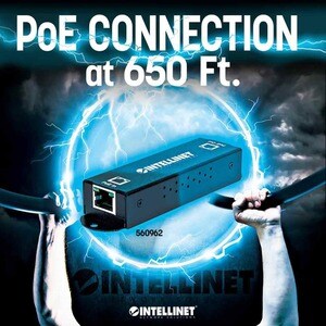 Gigabit High-Power PoE+ Extender Repeater, IEEE 802.3at/af Power over Ethernet (PoE+/PoE), metal - Network (RJ-45) - Metal