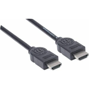 HDMI Cable with Ethernet, 4K@30Hz (High Speed), 5m, Male to Male, Black, Equivalent to Startech HDMIMM15HS (except 40cm lo