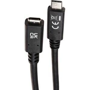 Cavo per trasferimento dati V7 V7UC3EXT-2M - 2,01 m USB-C - 5 Gbit/s - Prolunga - Schermato - 30 AWG - Nero