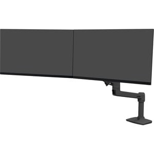 Ergotron Desk Mount for LCD Monitor - Matte Black - Height Adjustable - 2 Display(s) Supported - 27" Screen Support - 22 l