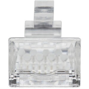 Eaton Tripp Lite Series Cat6 RJ45 Pass-Through UTP Modular Plug, 50 Pack, TAA - 50 Pack - 1 x RJ-45 Network Male - Clear -