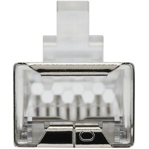 Tripp Lite by Eaton Cat6 RJ45 Pass-Through FTP Modular Plug, 100 Pack, TAA - 100 Pack - 1 x RJ-45 Network Male - Clear - T