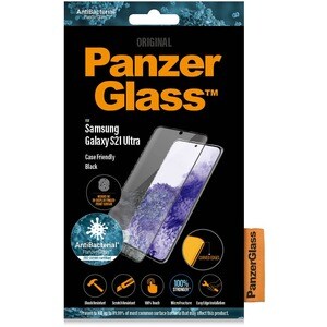 PanzerGlass Glass Screen Protector - Transparent, Black - For LCD Smartphone - Scratch Resistant, Fingerprint Resistant