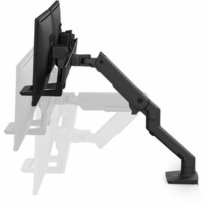 Ergotron Mounting Arm for Monitor, Display Screen, LCD Display - Black - Landscape/Portrait - Height Adjustable - 2 Displa