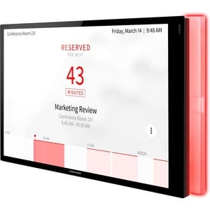 Crestron 10.1 in. Room Scheduling Touch Screen, Black Smooth, with Light Bar - Black Smooth