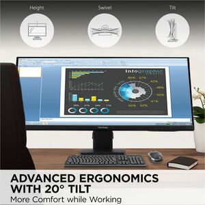 ViewSonic Value VA3456-MHDJ 34" Class UWQHD LED Monitor - 21:9 - Black - 86.6 cm (34.1") Viewable - In-plane Switching (IP