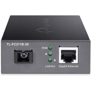 TP-Link TL-FC311B-20 Transceiver/Media Converter - 2 Port(s) - 1 x Network (RJ-45) - 1 x SC - Duplex SC Port - Optical Fib