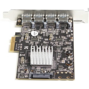 StarTech.com 4-Port USB PCIe Card - 10Gbps USB 3.2 Gen 2 Type-A PCI Express Expansion Card - 2 Controllers - 4xUSB - Windo