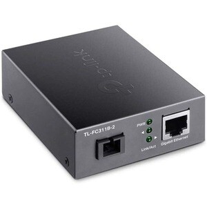 TP-Link TL-FC311A-2 Transceiver/Media Converter - 2 Port(s) - 1 x Network (RJ-45) - 1 x SC - Optical Fiber, Twisted Pair -